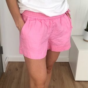 Pink J. Crew (linen-like) shorts